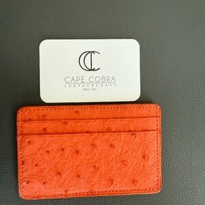 Cape Cobra Leather Craft Card Holder Brand New